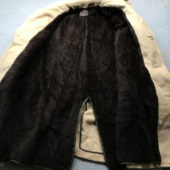 Vintage Pendleton Wool Blazer Long Coat Jacket Men's Size XL Button Pockets Tan - Picture 6 of 10